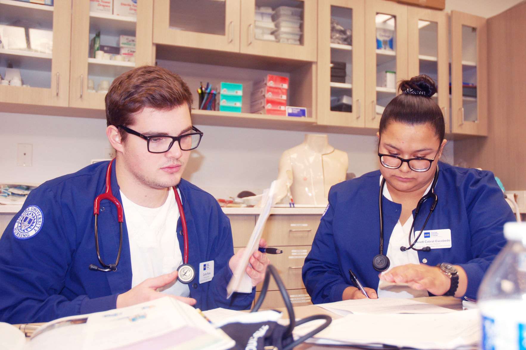 Students Carter Roos and Anett Cabral-Escobedo at George Williams College